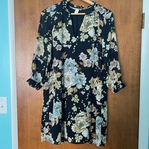 H&M Navy Floral Mini Dress